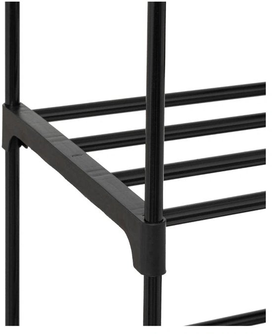 Modulares Schuhregal mit 8 Ebenen für 32 Paar Schuhe Five® – Schwarz – Einfach zu montieren