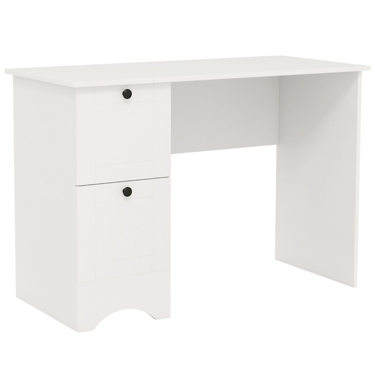 Coast Schreibtisch mit 2 Schubladen - Weiß - 109 x 50 x 75 cm - Moderner Kinderschreibtisch & Computertisch für Heim und Büro