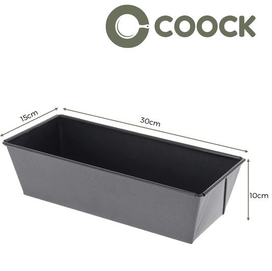 COOCK - Backform - Kuchenform mit Antihaftbeschichtung - Brot- & Kuchenform 30 cm - Inkl. Teigschaber & E-Book