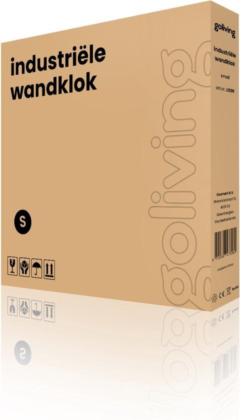 Goliving Wanduhr - Geräuschloses Uhrwerk - Metall - Ø 40cm - Schwarz