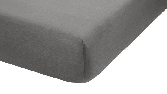 Ambiante Jersey – Spannbetttuch – 160 x 200/210 – Grau
