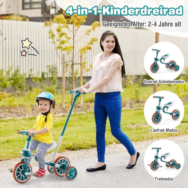 Coast Kinderfahrrad - 4-in-1 - Verstellbar - 37 x 72 x 101cm - grün