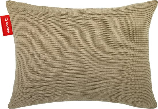 Auronic Wärmekissen - Gestrickt - 45x60 CM - Wärmekissen Kabellos - Wiederaufladbar - Elektrisches Kissen - Infrarot - Taupe