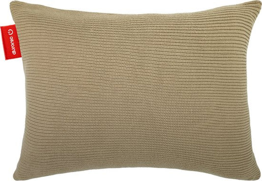 Auronic Wärmekissen - Gestrickt - 45x60 CM - Wärmekissen Kabellos - Wiederaufladbar - Elektrisches Kissen - Infrarot - Taupe
