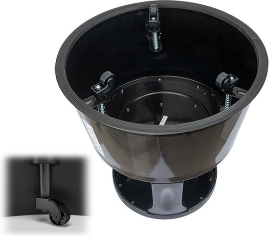 BRASQ Tritthocker Schwarz ST200 - Mobil - Kapazität 150 kg - Tritthocker - Tritthocker Erwachsene - Elefantenfuß
