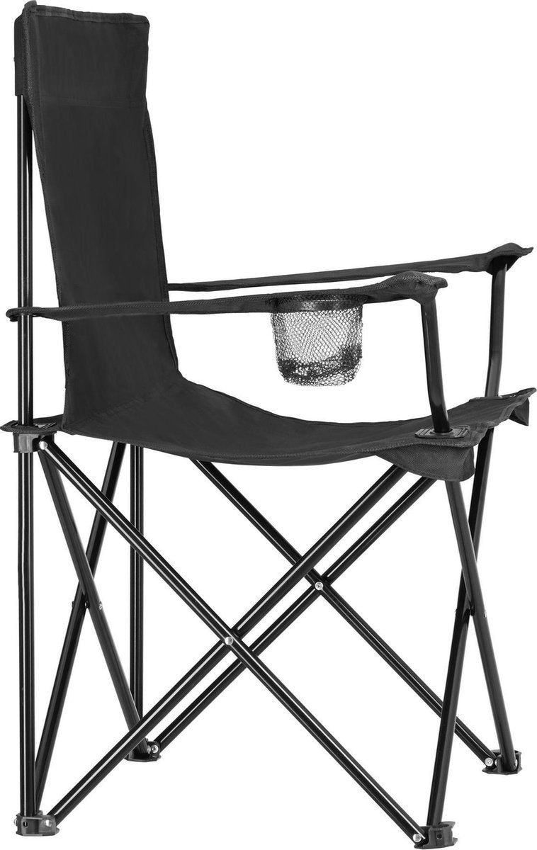tectake - Satz von 2 Campingstühlen - Gil schwarz - 403875