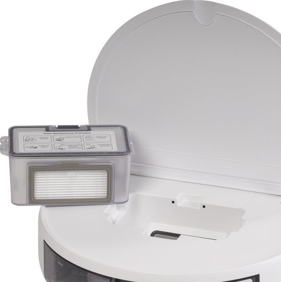 Denver Staubsaugerroboter mit Wischfunktion und TUYA (App) - WiFi Wischroboter mit Ladestation - 1400PA - RVC110