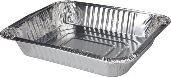 2er-Set rechteckige Grillschalen, 32 x 26 x 6 cm – Fleisch grillen – Grillrost