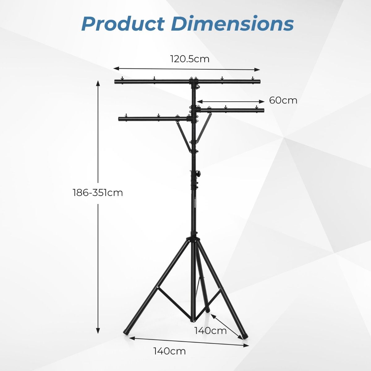 Coast LED-Lichtständer mit verstellbarer Höhe - 186 bis 351 cm