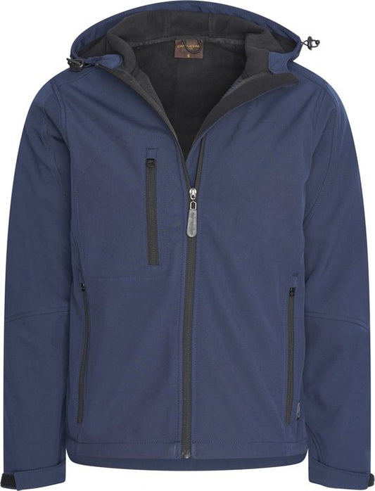 Cappuccino Italia – Herren-Outdoorjacke, Softshell-Kapuzenjacke – Blau – Größe XXL