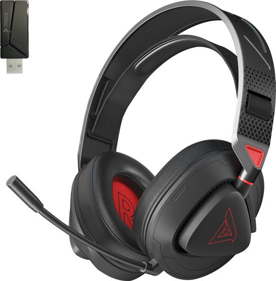 TAIDU THS318 2.4GHz Wireless Gaming Headset - Over-Ear-Kopfhörer - mit Mikrofon - Geeignet für PS4/PS5, Nintendo Switch - Schwarz