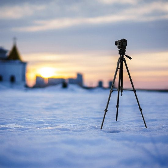 Auronic Stativ - Kamera oder Telefon - Stativ mit Smartphone-Halterung - Schwarz