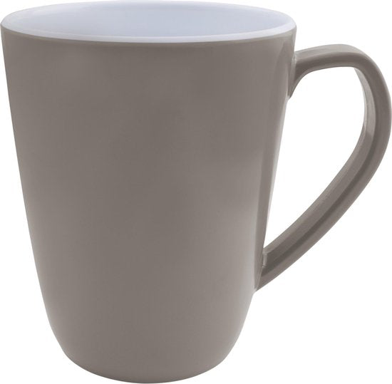 Bo-Camp – Mok L – 100 % Melamin – zweifarbig – 4 Stück – Taupe