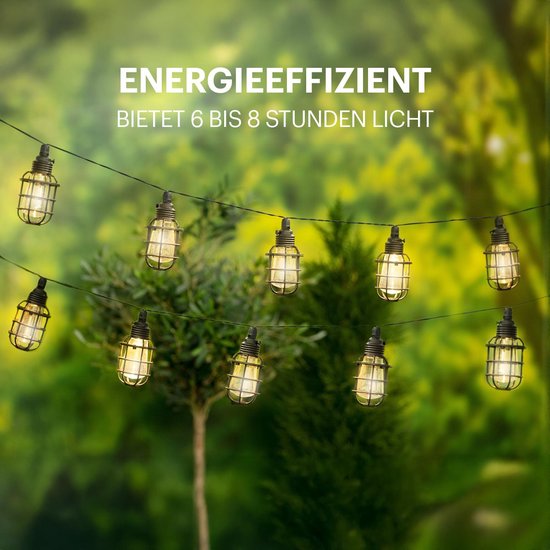 Gartenbeleuchtung Girlande - 3,8 m - Solar - Warm White LEDs