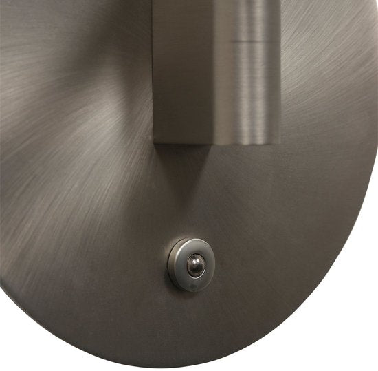 Steinhauer Turound LED – Moderne Wandleuchte – Stahl – H: 17 cm – Ø: 14 cm – Universell einsetzbar – Für den Innenbereich – Metall – Wandleuchten – Schlafzimmer – Wohnzimmer
