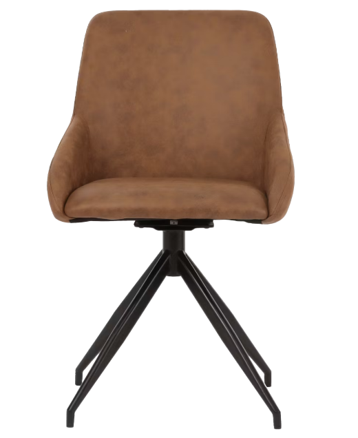 Dutchbone Esszimmerstuhl Laurel Champagne - 60x51x85 cm - Drehbar 360° - Braun
