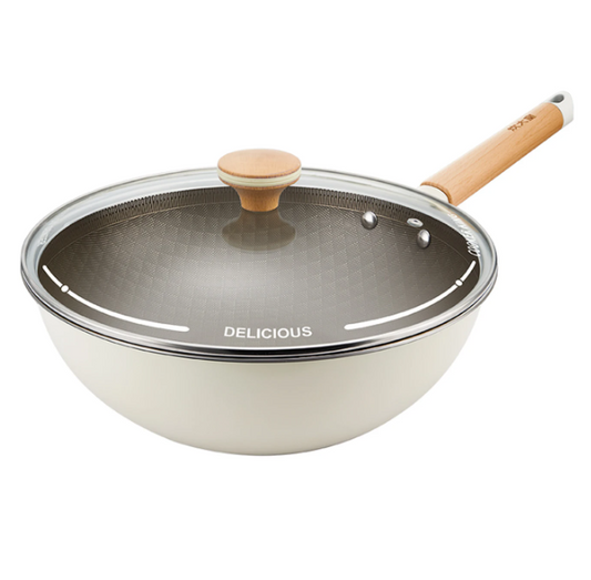 Cooker King Titanium Keramik-Wok – Weiß – 30 cm