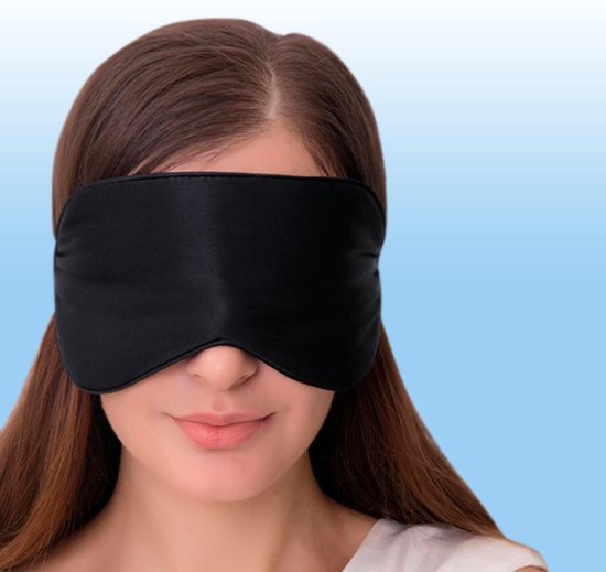 Northwall Premium Seiden-Schlafmaske mit Ohrstöpseln – 100 % lichtundurchlässige Augenmaske – verstellbar – schwarz