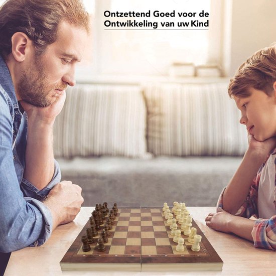 Windsor CheckMate Schachbrett - Schach und Backgammon Set