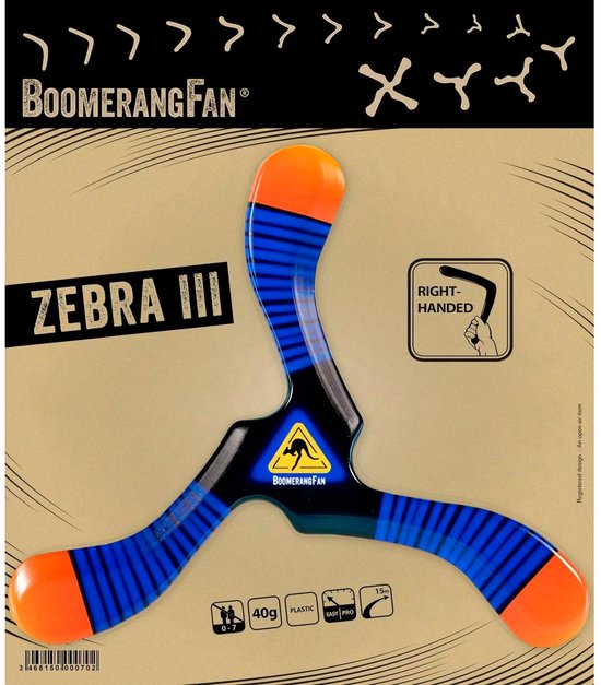 Boomerangfan Boomerang Zebra III rechts