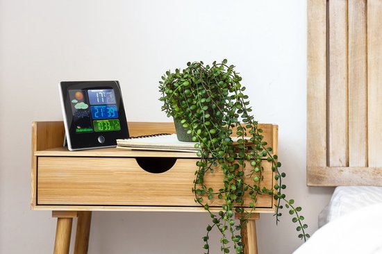 Dutch Originals Wetterstation - kabellos - Wetterstation mit Außensensor - Innen und Außen - Schwarz