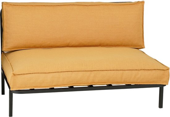 Mica Decorations Celo Lounge Bank - L122 x B83 x H78 cm - Metall - Schwarz