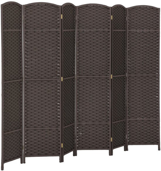 HOMCOM Raumteiler aus Polypropylen und Kiefernholz, 240 L x 1,6 B x 170 H cm, braun