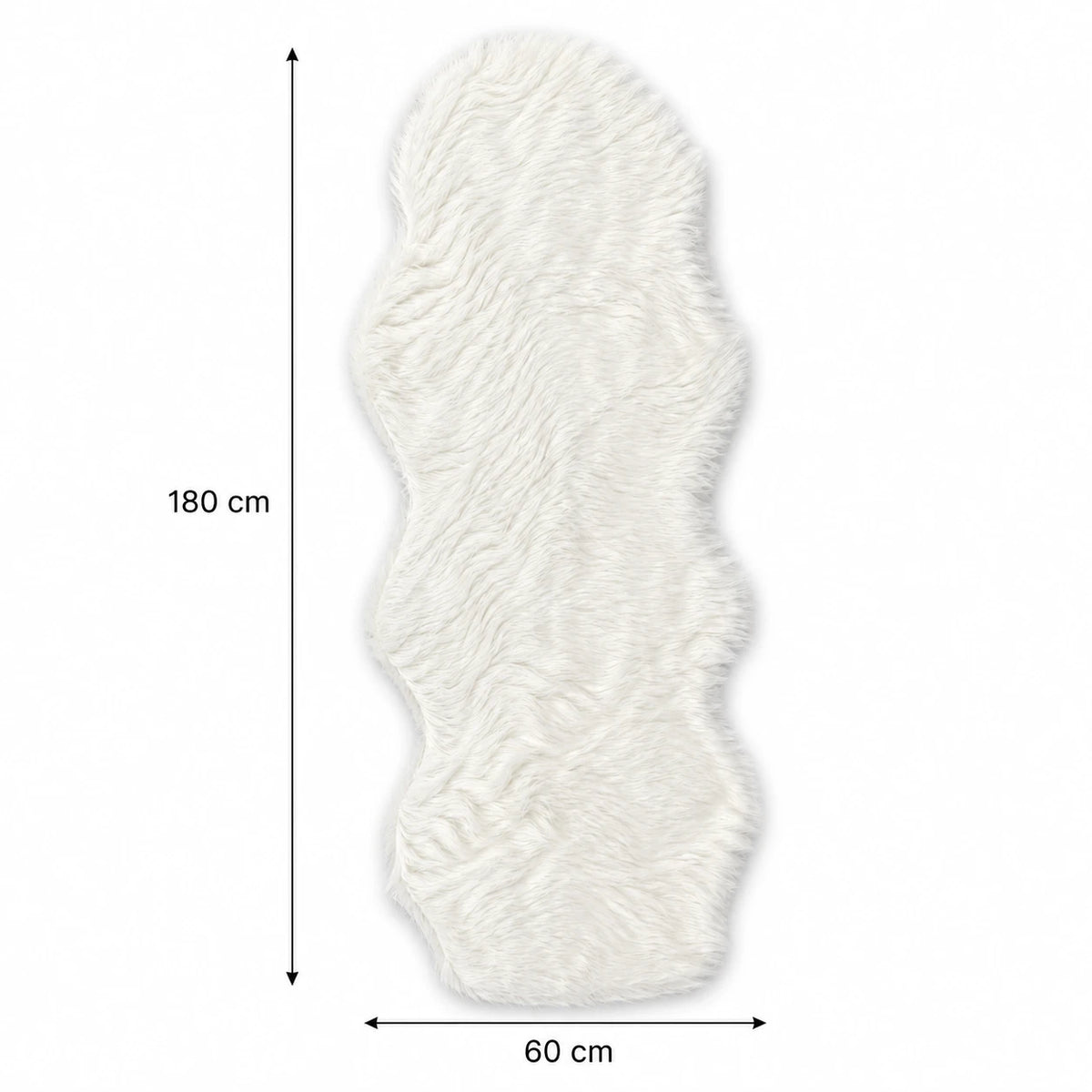 Hochfloriger Teppich mit doppelt genähtem Rand – 60 x 180 cm