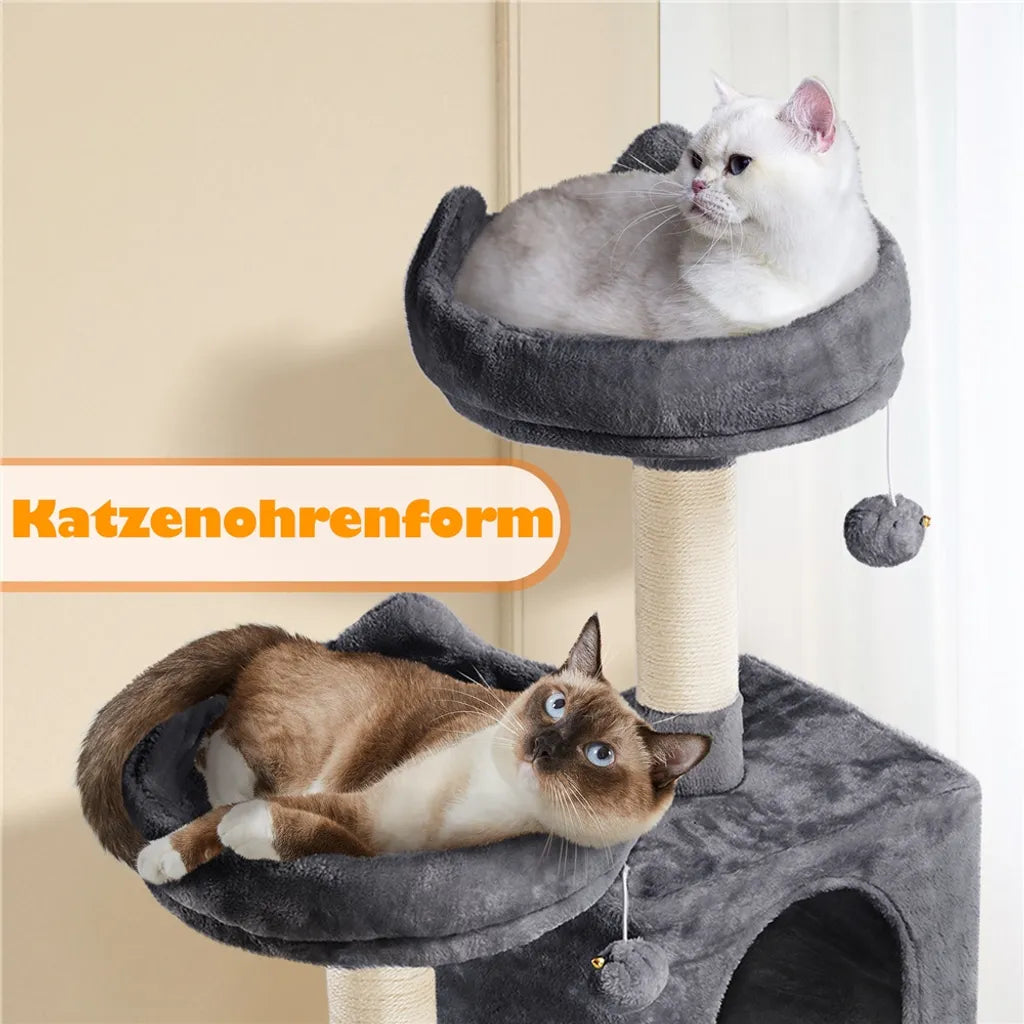 Yaheetech Kratzbaum 158cm - Multi-Level - Sisal - Plattformen - Dunkelgrau