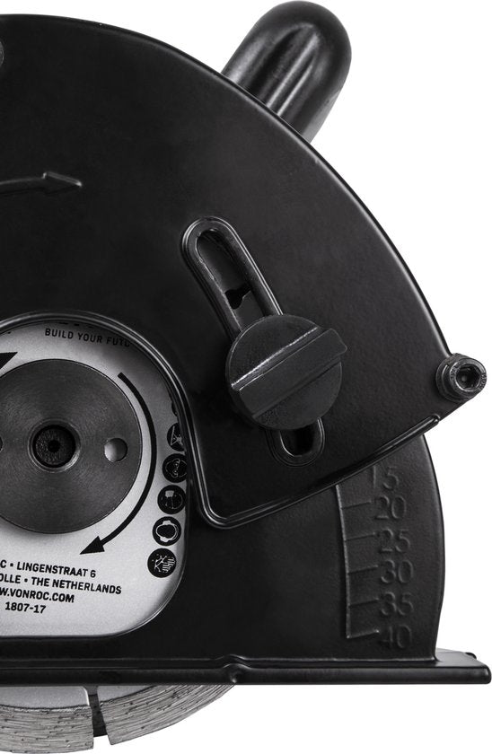 VONROC - Mauernutfräse - Inkl. 2 Diamantscheiben & Aufbewahrungstasche - Schlitzmaschine - 1700W - Ø150MM - schwarz/grün