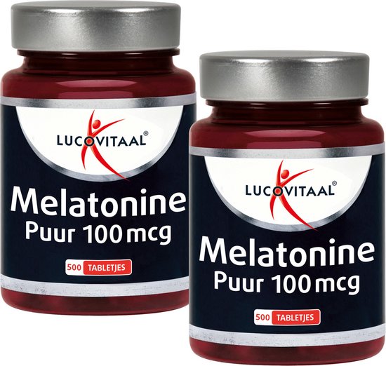 Lucovitaal Melatonin Pur 100 mcg Nahrungsergänzungsmittel – 2 x 500 Tabletten
