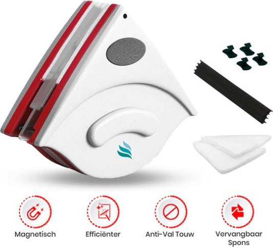 TibaGoods Magnetischer Fensterwischer für Doppelverglasung - Fensterreiniger - Magnetischer Fensterwischer