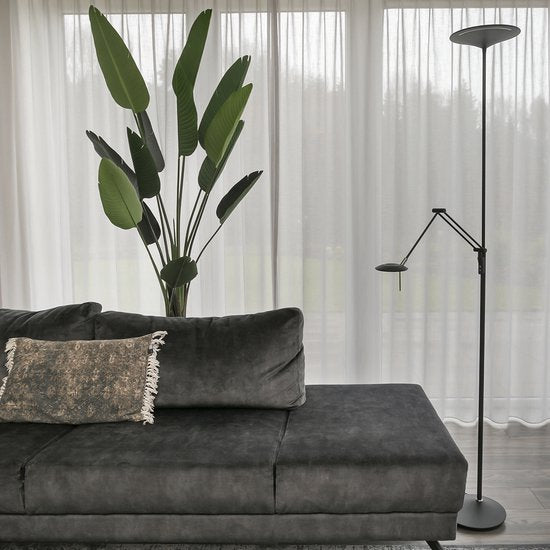 Stehleuchte Steinhauer Zodiac - LED - 185 cm x 25 cm x 25 cm - Schwarz