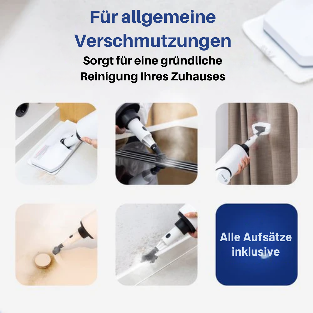 Samako Royal Elite Dampfreiniger - Handdampfer - Teppichreiniger - Weiß