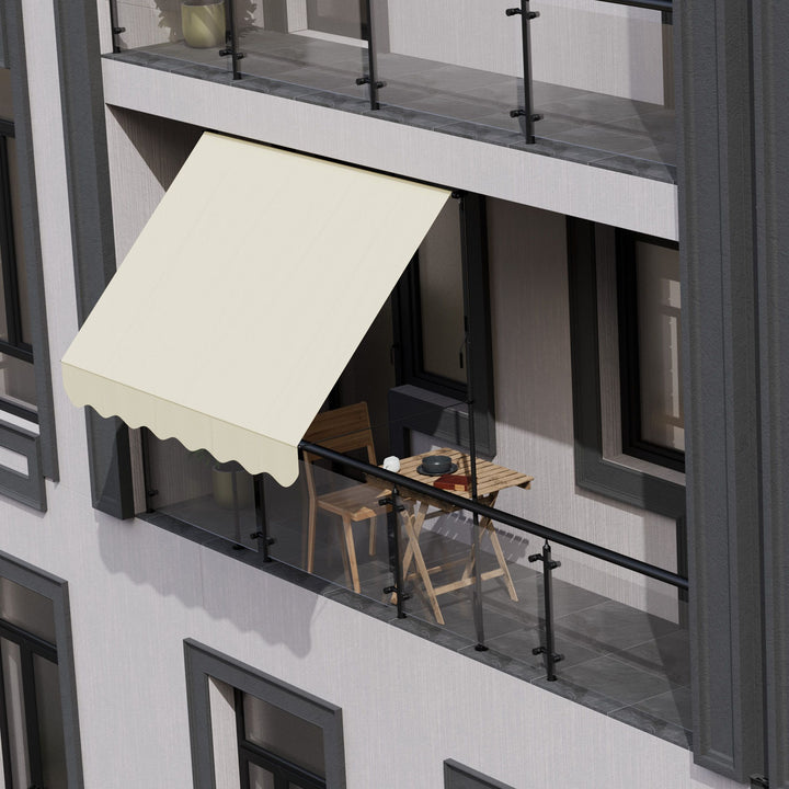 Juskys Sonnendach - 250 x 120 cm - Wasserabweisend und UV-beständig - Beige