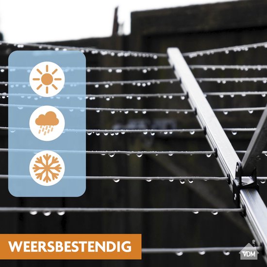 LaundrySpecialist Wäscheleine – Wäscheleinenfaden – Wäscheleinenfaden mit Stahlkern – 35 Meter mit Stahlkern – Gelb