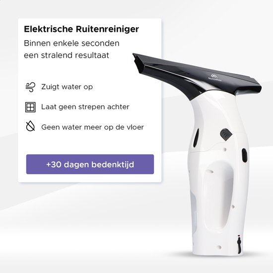 Motionflow Vacuum Fensterwischer - Elektrischer Fensterreiniger mit Soaker - Wiederaufladbar