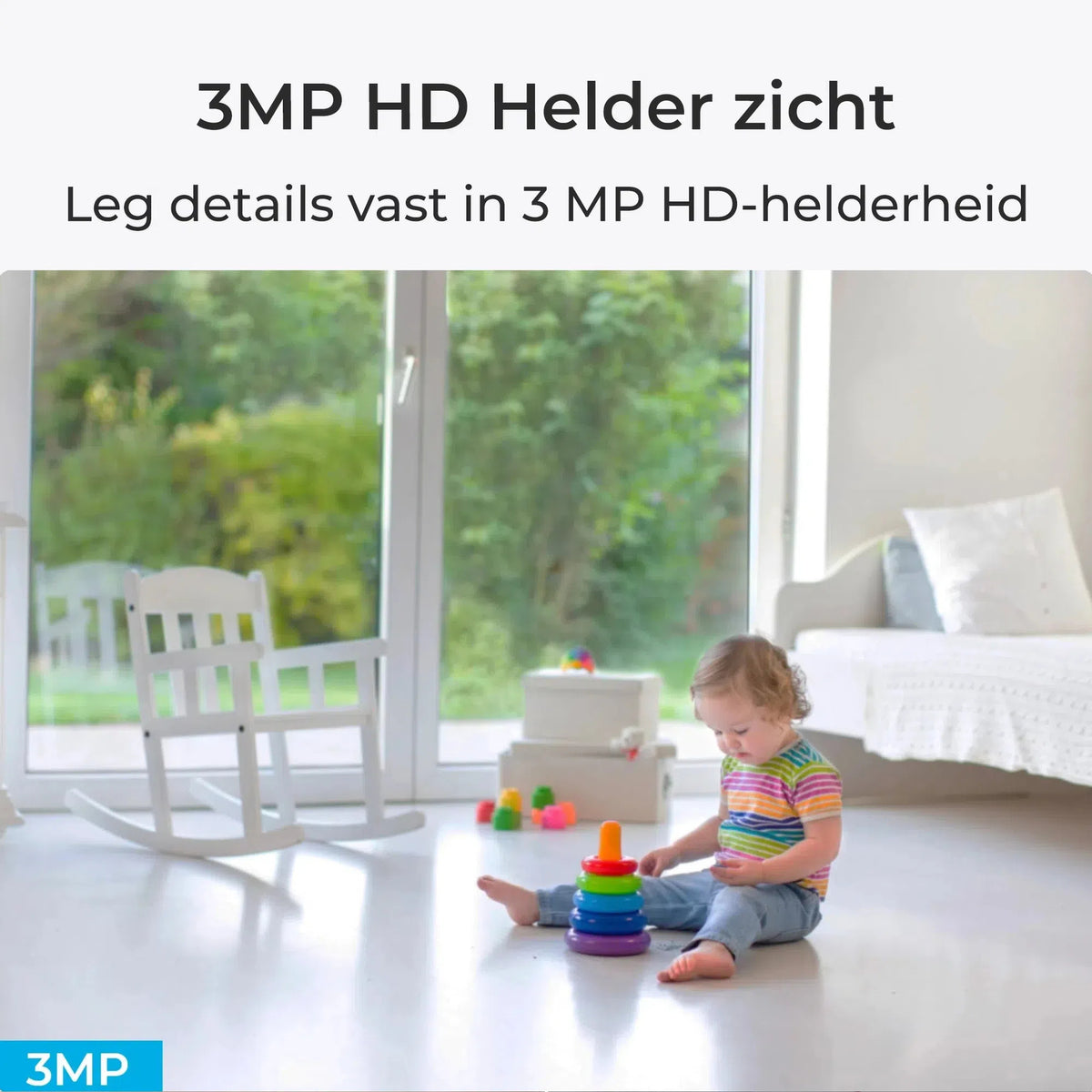 Reolink E321 WLAN-Kamera für den Innenbereich mit Schwenk- und Neigefunktion – 3 MP – weiß