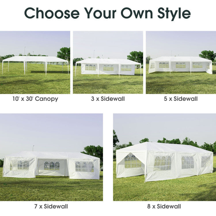 Coast Garten Pavillon 3x9m Party Zelt Garten Tat UV Schutz Zelt weiß