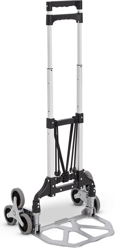 Juskys Zusammenklappbarer Treppenwagen / Steeple Trolley - Max. 80 kg - Inkl. Handschuhe & Expansionsseil