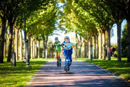 No Fear Kids Scooter - 3 Räder - 3+ - Max 20 Kilo - Blau oder Rot