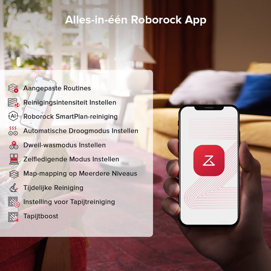 Roborock Qrevo S5V – Roboterstaubsauger mit Ladestation – 12.000 Pa Saugkraft – FlexiArm – Wischen – Reaktive Hindernisvermeidung – Doppelte Anti-Verfilzungsfunktion – Warmlufttrocknung – Hindernisvermeidung und intelligente Navigation – Schwarz