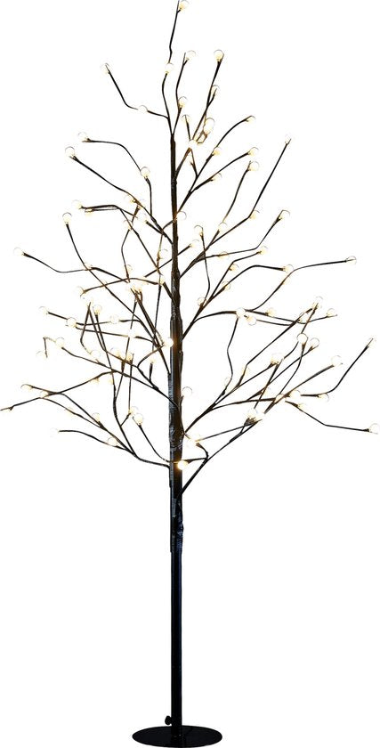 Luca Lichtbaum - Weiße LED-Beleuchtung - H150 x Ø80 cm - Metall - Schwarz