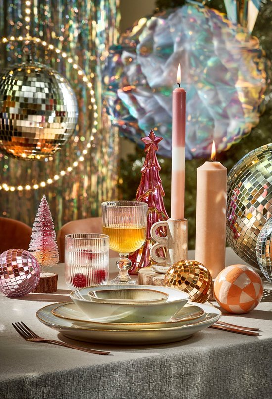 Mica Decorations Discobal Weihnachtskugel – Weihnachtskugeln für eine stimmungsvolle Weihnachtsdekoration zu Hause – Weihnachtsbaumschmuck mit Spiegelglanz-Effekt – Ø 50 cm – Silber – Vormontiert