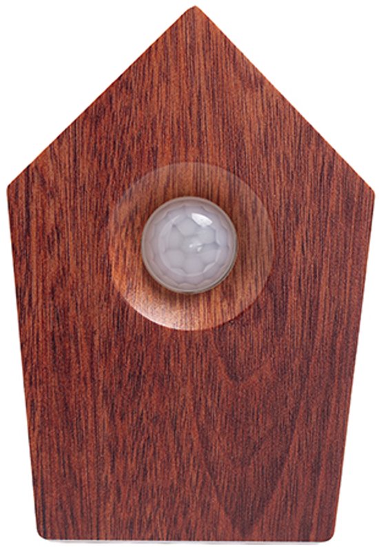Nexxt Bird Sound House mit Sensor für die Toilette - Einstellbare Lautstärke - WC - Bewegungsmelder - 8,6 x 3,5 x 12,5 cm - 90 g - Schrank - Vogelkasten - Dunkelbraun