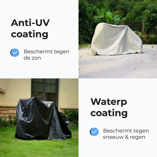 Fahrradhülle für 1 bis 2 Fahrräder - 100% wasserdicht - Fahrrad - Schutzhüllen - Regenhülle - Hülle - Schwarz - Extra stark - Luft