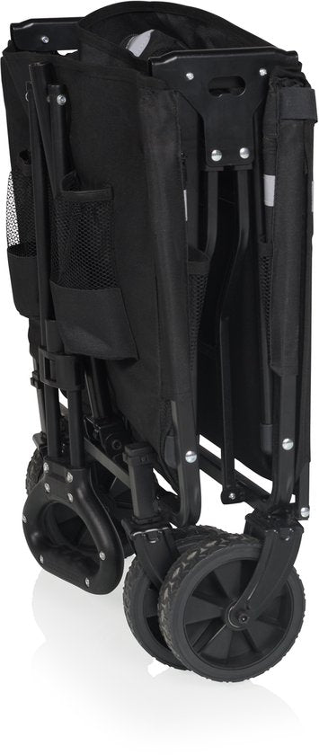 Tristar Klappbarer Handwagen – 120 l – 100 kg Tragkraft – Stahl – Lenkrollen – Zusammenklappbarer Handwagen mit Ladeklappe – inkl. wasserdichter Schutzhülle – kompakt – Festival – HC‑0917
