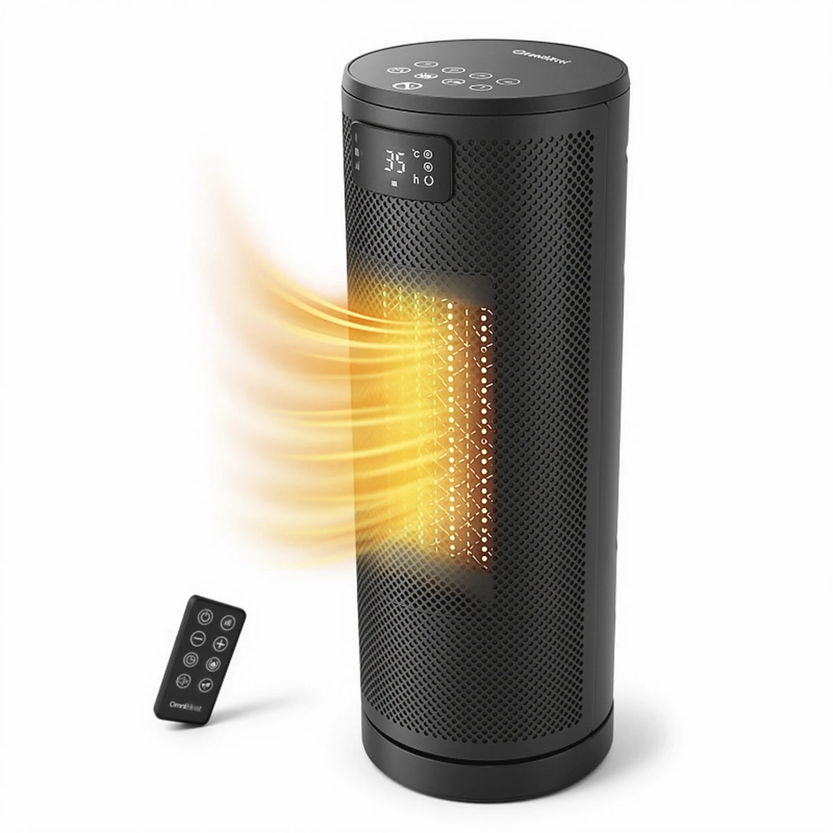 OmniHeat Keramik-Heizlüfter 1800 W – 4 Heizstufen, Eco-Modus, Fernbedienung und 24-Stunden-Timer