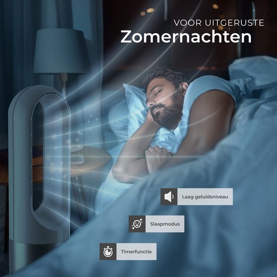 tectake® Turmventilator Polar - Säulenventilator inklusive Fernbedienung - 8 Geschwindigkeitsstufen und Timer - 80° Rotationsfunktion - Leiser Ventilator (35-55dB) - Standventilator mit LED-Bedienfeld - 55,5 cm hoch - Luftkühler - Weiß