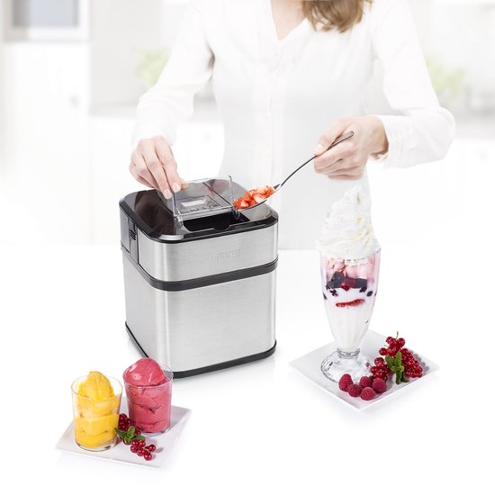 Princess 282605 - Speiseeisbereiter - 1,5 Liter - Speiseeis - Joghurteis - Frozen Yoghurt - Sorbet-Eis - Speiseeisbereiter - Kompakt